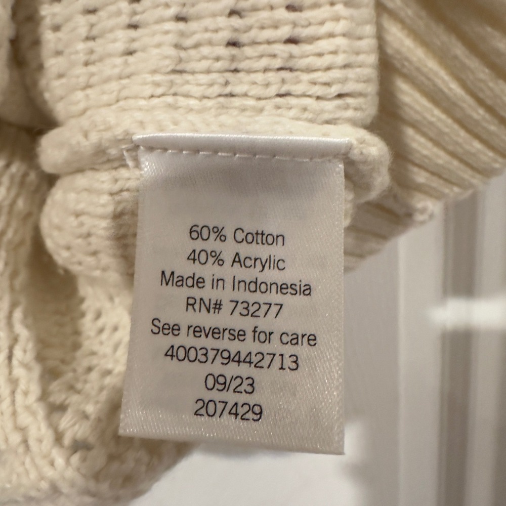 Sonoma Goods For Life Women Medium Chalk Hill Pointelle Knit Cardigan WS41S004RS - Picture 5 of 7